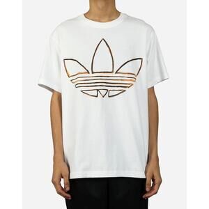 ADIDAS Men's Short Sleeve Watercolor Trefoil Outline Tee T-Shirt  | Large